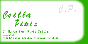 csilla pipis business card